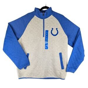 NFL Indianapolis Colts Sweatshirt Mens Large 1/4 Zip Pullover NWOT